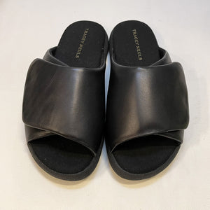 TRACEY NEULS  VELCRO LEATHER SLIDERS