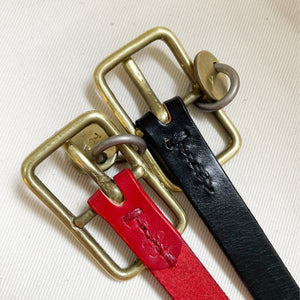 UK BRIDLE LEATHER BELT WITH HOPE CHARM