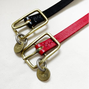 UK BRIDLE LEATHER BELT WITH HOPE CHARM