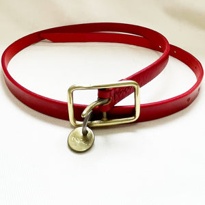 UK BRIDLE LEATHER BELT WITH HOPE CHARM