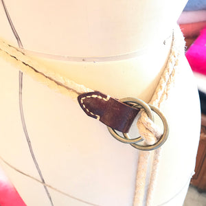W RING LINEN BELT