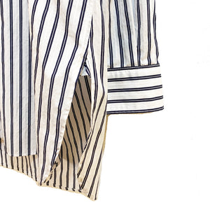 DOBBY STRIPE STAND COLLAR SHIRT