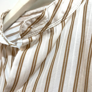 DOBBY STRIPE STAND COLLAR SHIRT