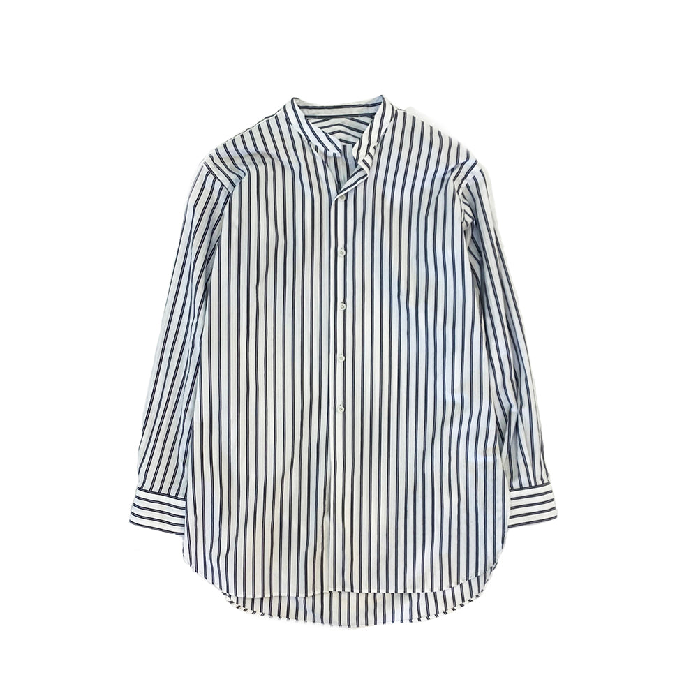 DOBBY STRIPE STAND COLLAR SHIRT